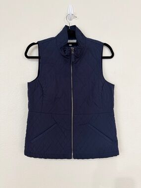 Talbots Navy Quilted Vest